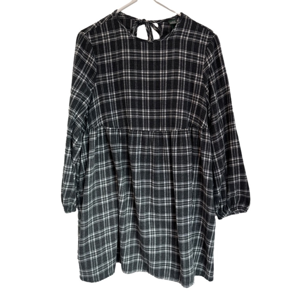 Wild Fable size Small oversized Dress black white buffalo check
